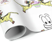 Happy Birthday Wrapping Papier Kuh Cupcake Geschenkpapier (Rolleneckpunkt)