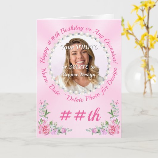 Happy Birthday Wünsche mit Foto Upload und Name, Karte (Gelbe Blume)