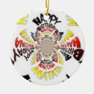 Happy Birthday wünschen Ihnen einen schönen Tag Keramikornament