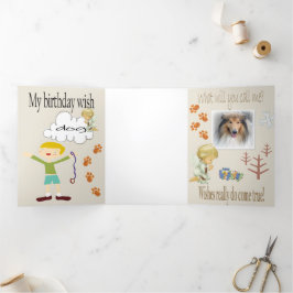 Happy Birthday Wünschen nach einem Hund Dreifach Gefaltete Karte