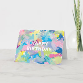 Happy Birthday wünscht Abstrakte Kunstkarte Karte