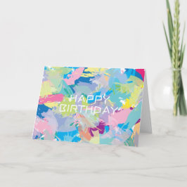 Happy Birthday wünscht Abstrakte moderne Kunst Karte