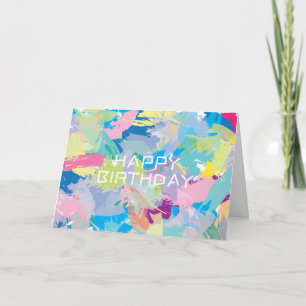Happy Birthday wünscht Abstrakte moderne Kunst Karte