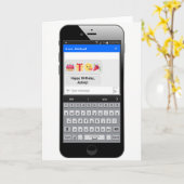 Happy Birthday wünscht als SMS auf dem Telefon Karte (Gelbe Blume)