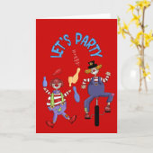 Happy Birthday wünscht Circus Clown Karte (Gelbe Blume)