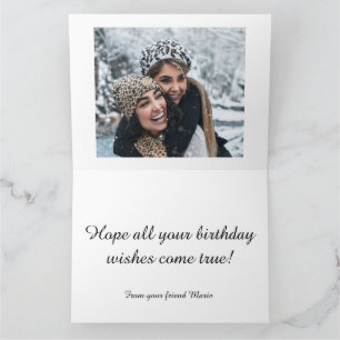 Happy Birthday wünscht Foto Text Watercolor Bird Karte