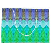 Happy Birthday wünscht große Papiergeschenktasche Große Geschenktüte (Rückseite)