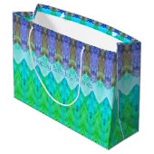 Happy Birthday wünscht große Papiergeschenktasche Große Geschenktüte (Rückseite Schrägansicht)