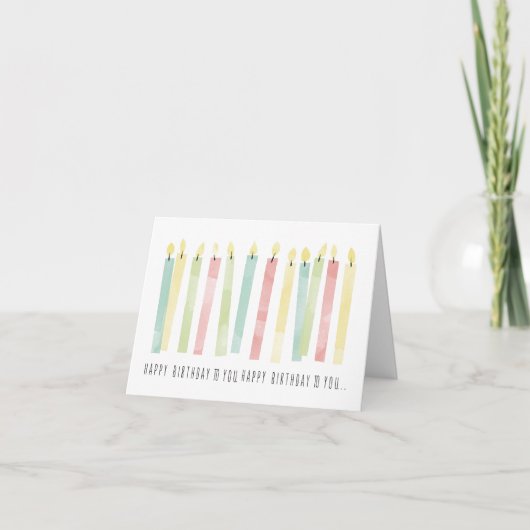 "Happy Birthday" wünscht Karte (Vorderseite)