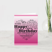 Happy Birthday wünscht Karte (Vorderseite)