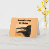 Happy Birthday ya old crow card Karte (Gelbe Blume)