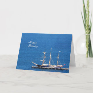 Happy Birthday - Yacht Karte