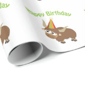 Happy Birthday Yak Geschenkpapier (Rolleneckpunkt)