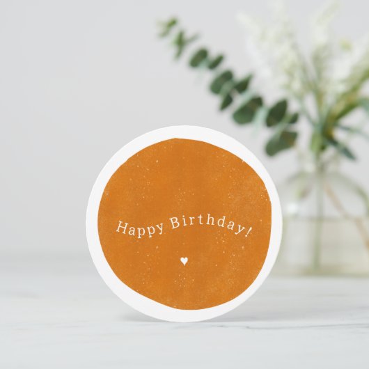Happy Birthday Yellow Card Einladung (Stehend Vorderseite)