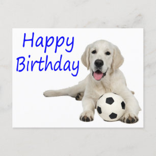 Happy Birthday Yellow Labrador Retriever Postcard Postkarte