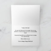 Happy Birthday Yellow Lily Blume Karte (Innenseite)