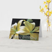 Happy Birthday Yellow Lily Blume Karte (Gelbe Blume)