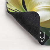 Happy Birthday Yellow Lily Blume Mousepad (Ecke)