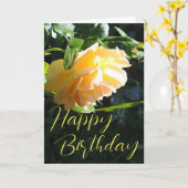 Happy Birthday Yellow Rose Card Karte (Gelbe Blume)