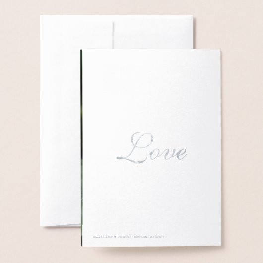 Happy Birthday Yellow Sunflower Silver Foil Card Folienkarte (Rückseite mit Umschlag)