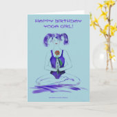 Happy Birthday Yoga Girl!-Yoga Lifestyle Karte (Gelbe Blume)