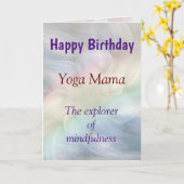 Happy Birthday Yoga Lady Design Card Karte (Gelbe Blume)