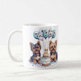 Happy Birthday Yorkie Dog Kaffeetasse