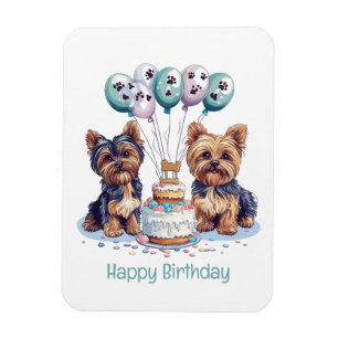 Happy Birthday Yorkie Dog Magnet