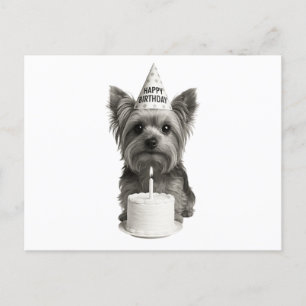 Happy Birthday Yorkie Feiertagspostkarte