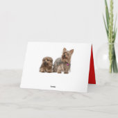 Happy Birthday Yorkshire Terrier Puppy Dog Red Karte (Rückseite)