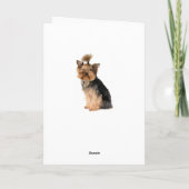 Happy Birthday Yorkshire Terrier Puppy Dog Verse Karte (Rückseite)