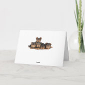 Happy Birthday Yorkshire Terrier Welpe Hund Blue Karte (Rückseite)