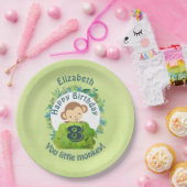 Happy Birthday You Kleiner Affe Personalisiert Pappteller (Party)
