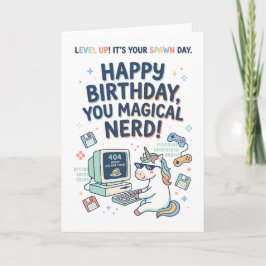 Happy Birthday You Magical Nerd Karte