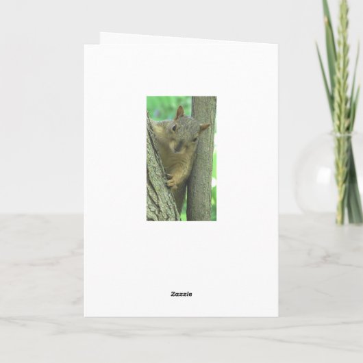 Happy Birthday You Nut Funny Squirrel Card Karte (Rückseite)