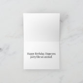 Happy Birthday You Party Animal Karte (Innenseite)