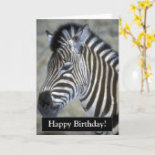 Happy Birthday Zebra Card Karte (Gelbe Blume)