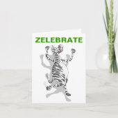 Happy Birthday Zebra feiern Karte (Vorderseite)