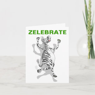 Happy Birthday Zebra feiern Karte