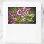 Happy Birthday Zebra Hollyhock #2-2 Stickers (Tasche)