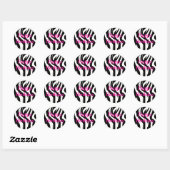 Happy Birthday Zebra Round Stickers (Blatt)