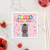Happy Birthday Zebra Serviette (Beispiel)