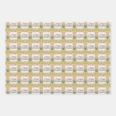 Happy Birthday Zinnia Blume Geschenkpapier Set (Vorderseite)