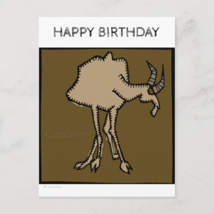 Happy Birthday Zodiac Signs Capricorn Postcard Postkarte