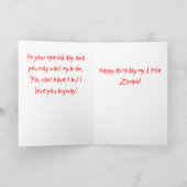 Happy Birthday Zombie Karte (Innenseite)