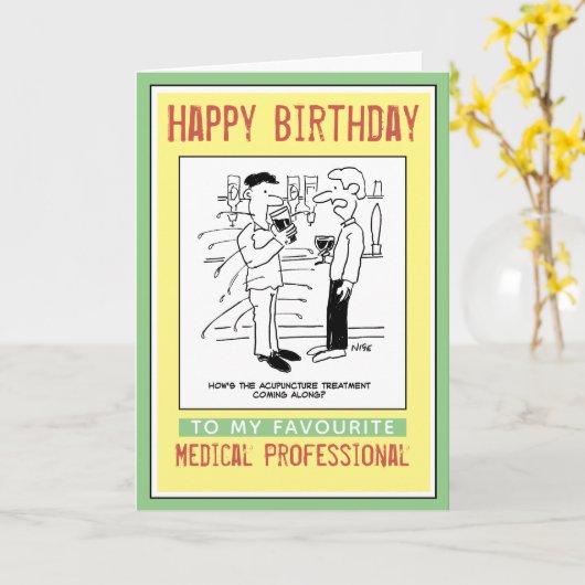 Happy Birthday zu einem medizinischen Beruflich Karte (Gelbe Blume)