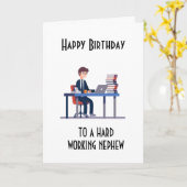 HAPPY BIRTHDAY zu einer hart arbeitenden "NEPHEW"- Karte (Gelbe Blume)