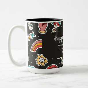 Happy Birthday Zweifarbige Tasse