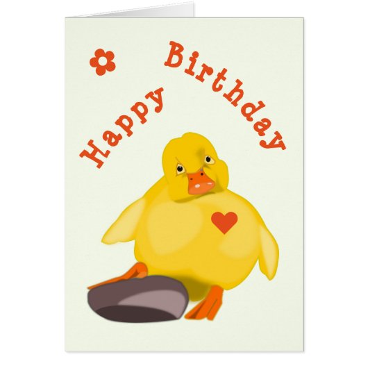 Happy BirthdayBaby Card Gelbes Enckling (Vorne)