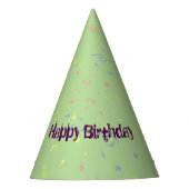 Happy Birthday's Confetti Partyhütchen (Vorderseite)